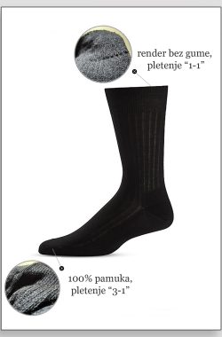 Medicinske čarape pamučne muške – Elegant
